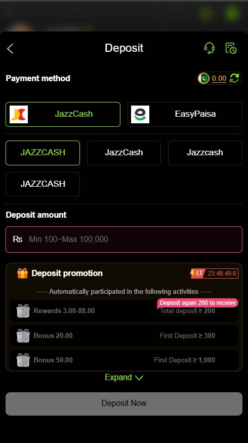 How to deposit win786 game